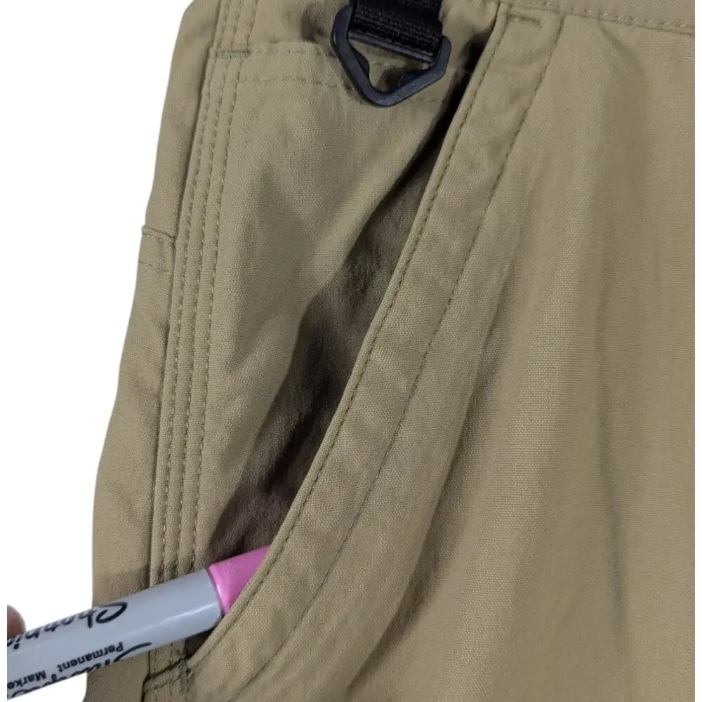 Wrangler Quick Dry Cargo Shorts Mens Size 46 Khaki Performance Series Nylon Hike